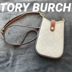 トリーバーチ スマホショルダー クロスボディ Tモノグラム レザー 