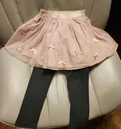 リボン付きチュール スカッツ エニファム スカート付レギンス any FAM