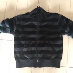 【agnès b.】 フリースジャケット 4ans グレー/ブラック