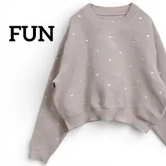 ファン ハート刺繍 ニット セーター ピンク フリーサイズ 地雷系 可愛い