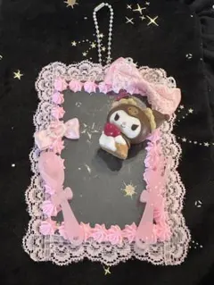 ホイップデコ 量産型 ピンク リボン レース