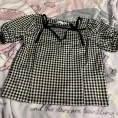 evelyn ギンガムチェック 半袖トップス