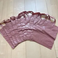 ピンク 不織布 エコバッグ 10枚セット　プレゼント　まとめ売り