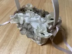 リングピロー 花飾り付き