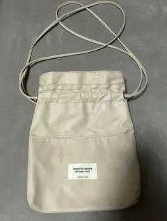 【美品】beautifulpeople×STUDIOUS別注レザー巾着ショルダー