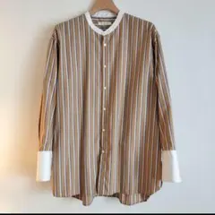 【新品未使用】Tomorrowland コットンブロード バンドカラーシャツ