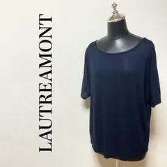 LAUTREAMONT ドルマンスリーブ　ニット　ネイビー　バックスリットのサムネイル