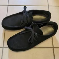 黒 スエード モカシン レースアップ　匿名　GU　28cm