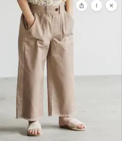 ペアマノン　ベイカーパンツ　ベージュ　110サイズ