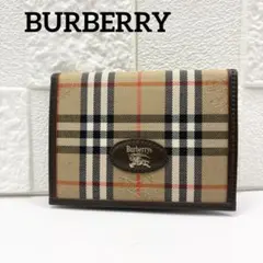 BURBERRYS 名刺入れ カードケース ノバチェック レザー キャンバス