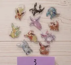 ポケモン　韓国　ボンボンドロップシール　3Dクリスタルシール　イーブイ　③