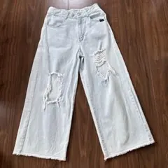 algy ダメージデニム ロングパンツ ライトブルー 140cmのサムネイル