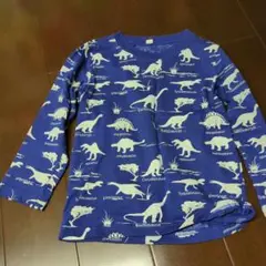 恐竜プリント 長袖カットソー 100