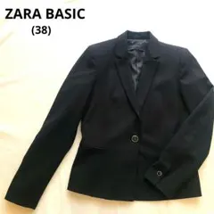 【美品】ZARA BASIC ザラ ノーカラージャケット 38　Mサイズのサムネイル