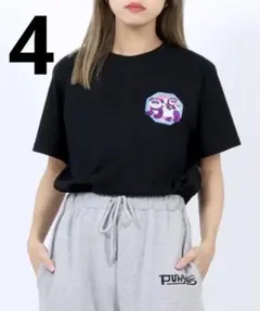 プニュズ ZARA スピンズ GU パンダ刺繍Tシャツ 原宿 大きいサイズ 黒