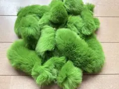 レッキスファー 毛皮 はぎれ / グリーン