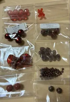 レッド系 ビーズセット