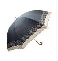 ランバンLANVIN コレクション 晴雨兼用傘 ベージュ/ブラック