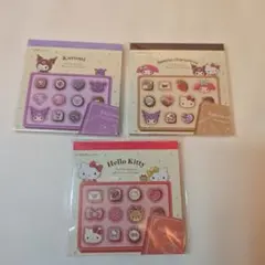 サンリオ　キャラクターズ　シール付き　スクエアメモ　チョコ