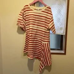 JW ANDERSON UNIQLO ボーダーTシャツ アシンメトリーのサムネイル