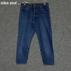 niko and ...　ダークブルー ストレートデニム ハイウエスト