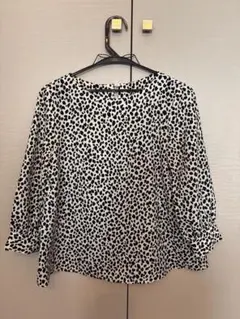 ✴︎美品✴︎ナチュラルビューティーベーシック　レオパード柄　七分袖シャツ