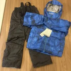 子ども用スキーウェアセット 130cm 青/黒