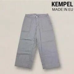 美品 KEMPEL ワイドベイカーパンツ ヒッコリー柄 EU製 M~L ケンペルのサムネイル