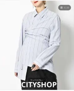 DEFORMATION STRIPE シャツ　CITYSHOPのサムネイル