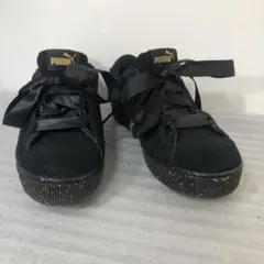 puma 厚底　金ラメ　24.0 SOFTFOAM + スニーカー