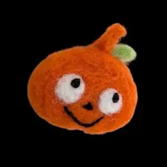 【ハロウィン】　かぼちゃブローチ☆ハンドメイド 羊毛フェルト　ハロウィン大活躍!