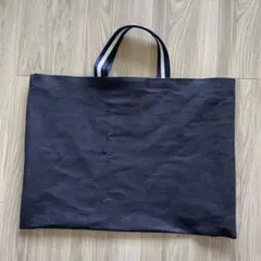 トートバッグ(絵本バック、レッスンバッグ)　デニム地　ネイビー