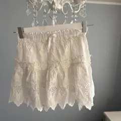 なっちゃんママ様　ZARA ホワイト レースフリルスカート 11-12歳