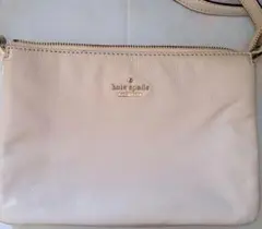 kate spade ベージュ レザー ショルダーバッグ