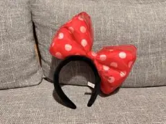 ディズニー ミニー カチューシャ リボン 赤 ビッグリボン