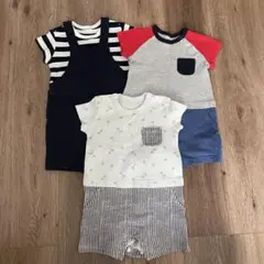 半袖カバーオール3着セット