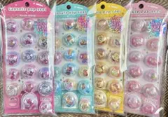 カプセルポップシール キティ3種 ポムポムプリン1種 4枚セット