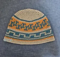 a023　 春夏　クラッシャーハット クロシェハット　ニット帽 　バケハ