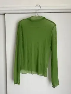 【earth.】シアートップス　長袖　グリーン