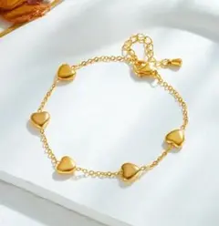 ブレスレット 新作♡トレンド ゴールド ハートたっぷり サージルカルステンレス