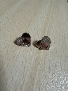 COACH ローズゴールド ハート型ピアス