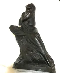 彫刻家 黒田嘉治 作 ブロンズ像 少女 1959年製作 共箱付属 東洋 彫刻美術 彫刻家 黒田嘉治 作 ブロンズ像 少女 1959年製作 共箱付属 東洋 彫刻