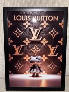 404 アートポスター　アメリカンレトロ　額付き