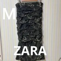 JJSK様 専用✨ZARA ダークグリーン マーブル模様 ドレープチュール　M