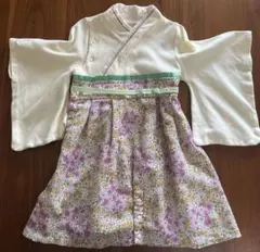 春のお祝い　着物風ロンパース