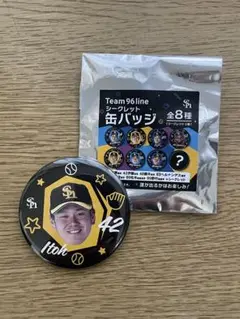 ソフトバンクホークス　チーム96line 伊藤優輔 投手　缶バッジ