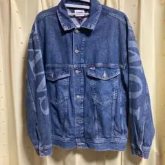 美品 TOMMY×MYne コラボ トミー ロゴ柄 XLサイズ デニムジャケット 