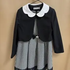 フォーマルドレスセット 黒と白のチェック柄