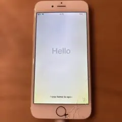iPhone 6 ゴールド 画面ひびあり