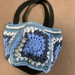 ハンドメイド　かぎ針編み　トートバック　バック　手編み　毛糸バック　カバン